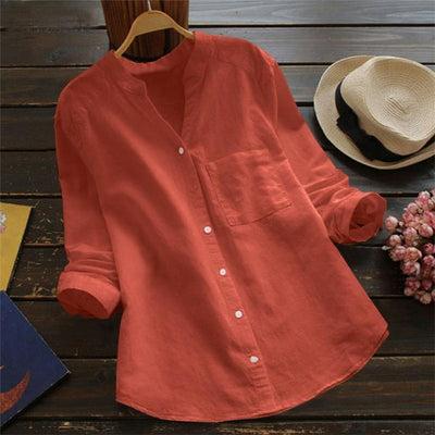 Aloyse | Women’s Linen-Cotton Shirt – Relaxed Fit & Breathable Everyday Comfort