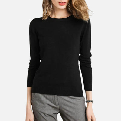 Tatiana | Women’s Merino Wool Sweater – Timeless O-Neck Elegance