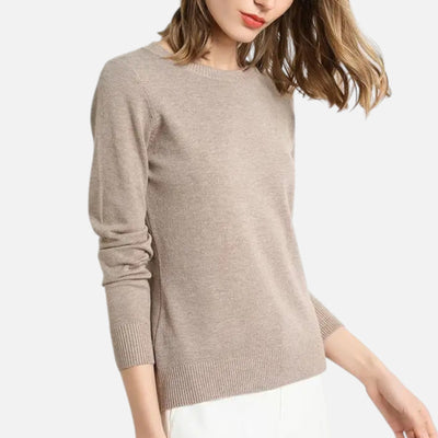 Tatiana | Women’s Merino Wool Sweater – Timeless O-Neck Elegance