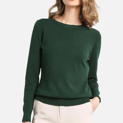 Tatiana | Women’s Merino Wool Sweater – Timeless O-Neck Elegance