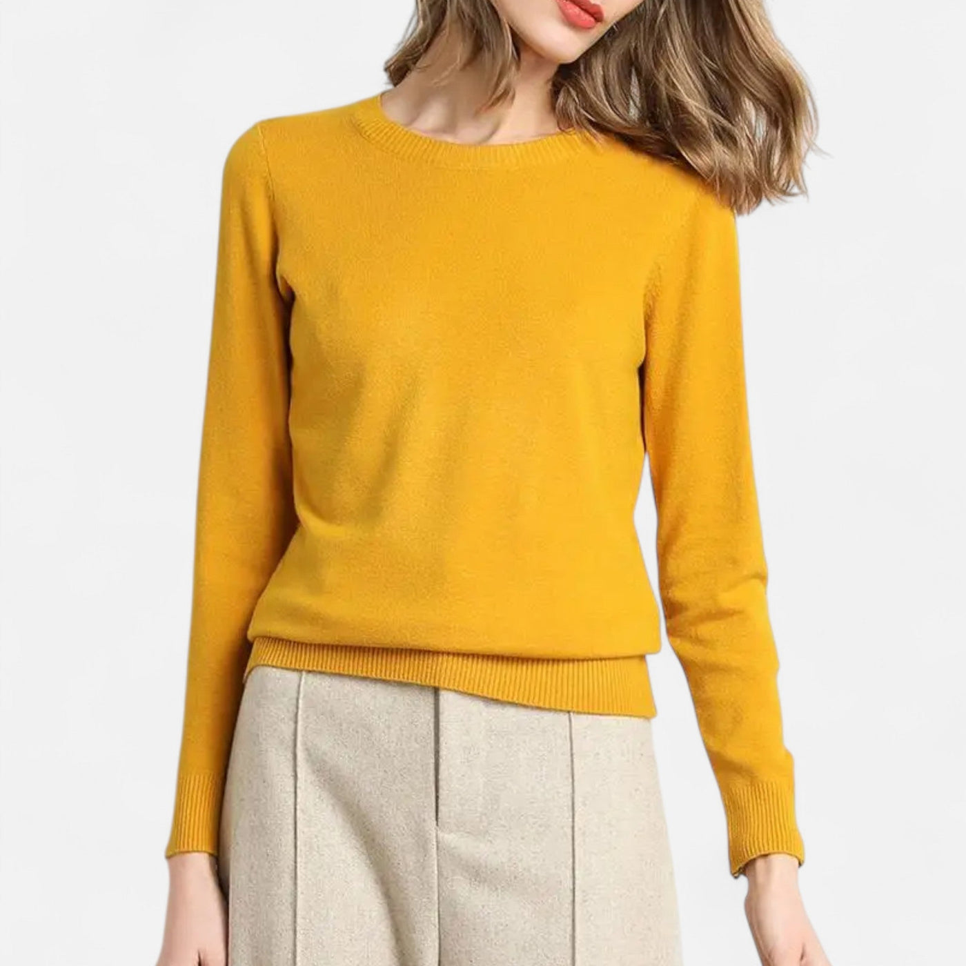 Tatiana | Women’s Merino Wool Sweater – Timeless O-Neck Elegance
