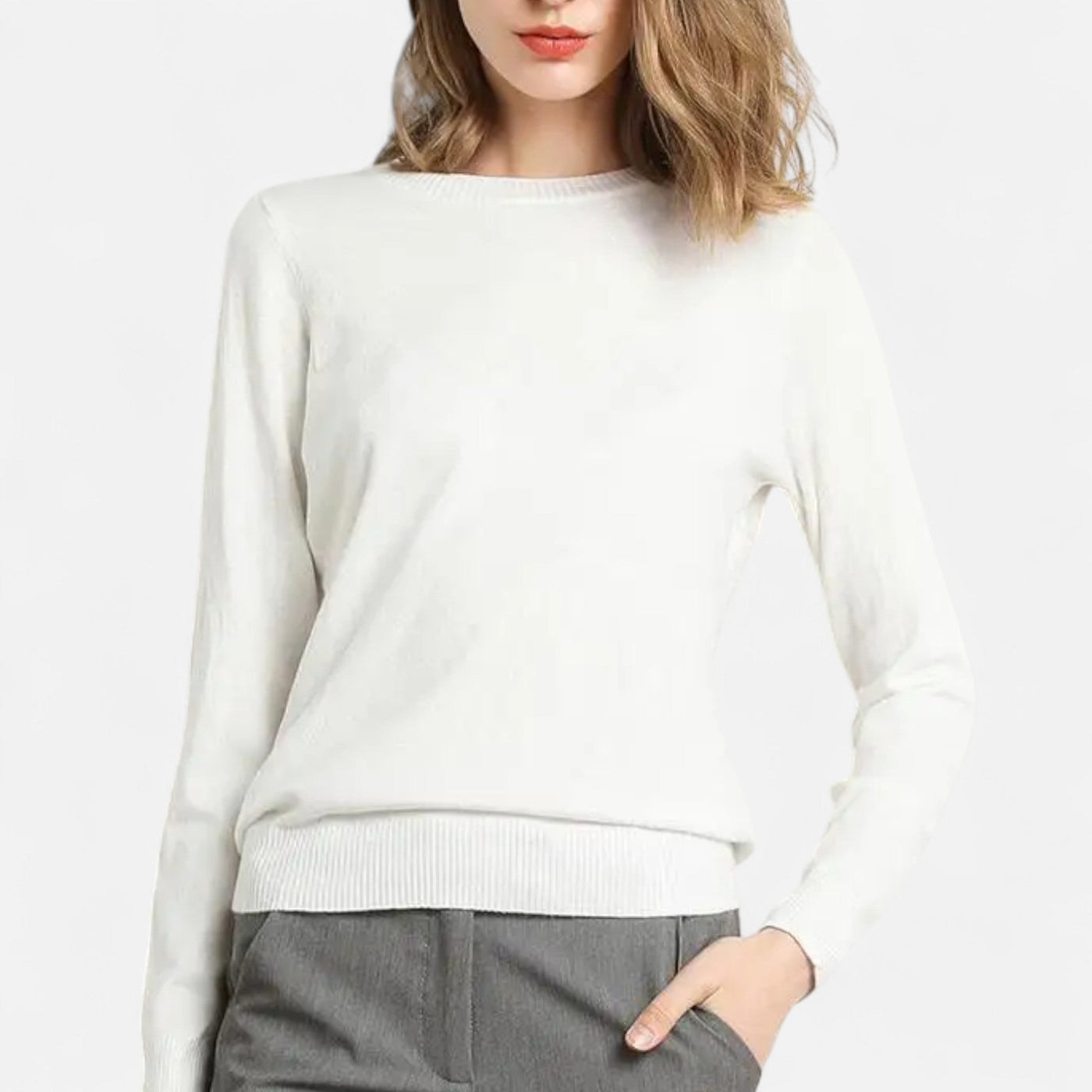 Tatiana | Women’s Merino Wool Sweater – Timeless O-Neck Elegance