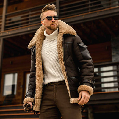Miggy | Men’s Shearling Aviator Jacket