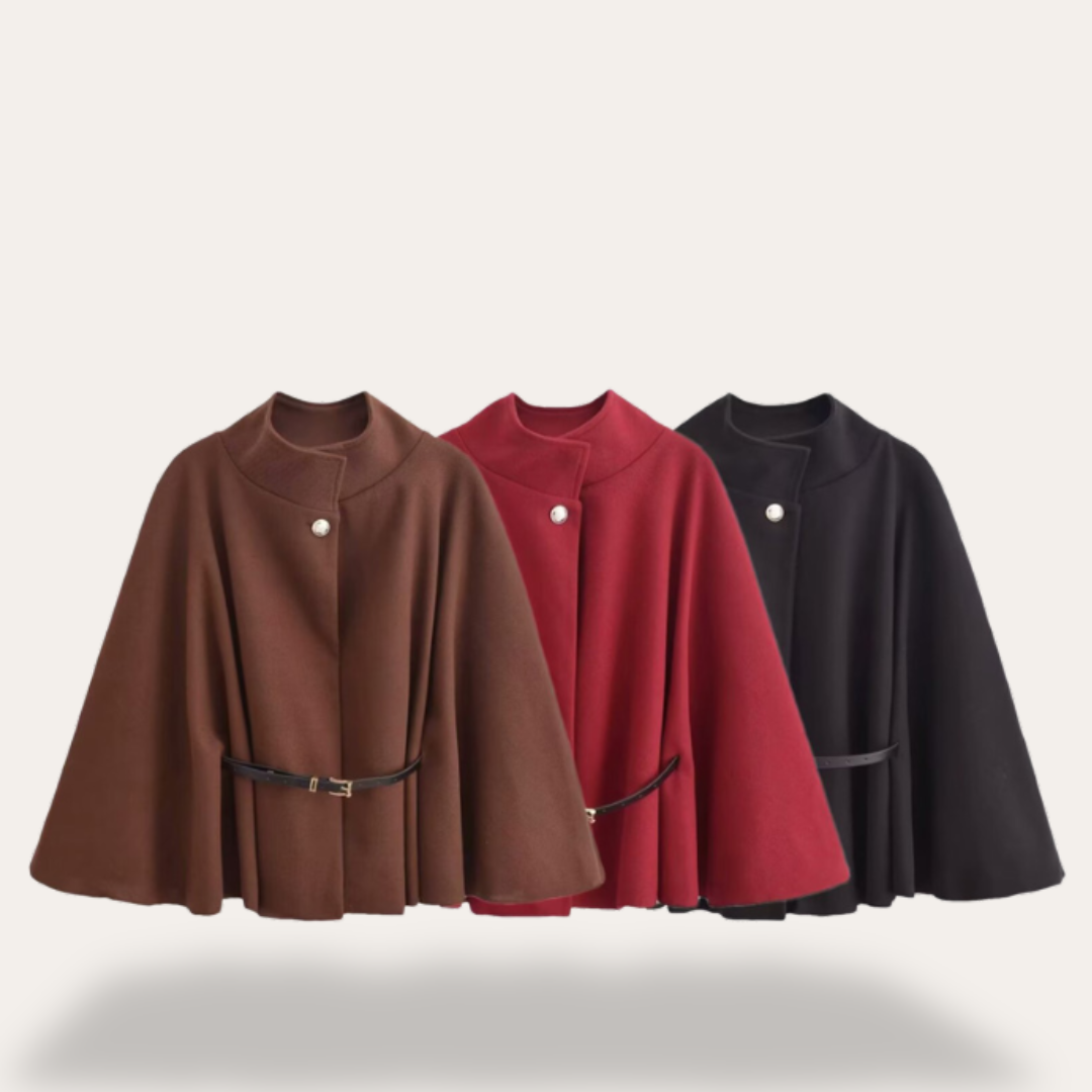 Tania | Women’s Elegant Wool Cape Coat