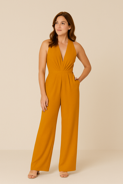 Aria | Women’s Sleeveless Jumpsuit – Deep V-Neck & Wide-Leg Elegant Fit