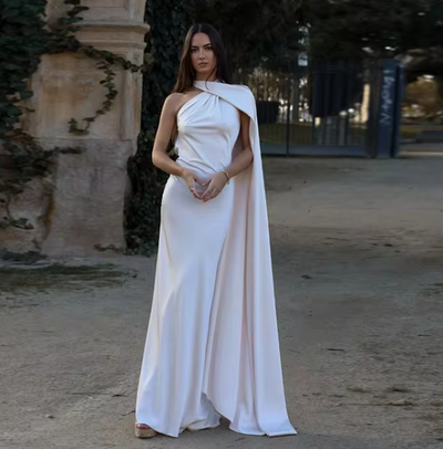 Bonnie | Long Draped Evening Dress