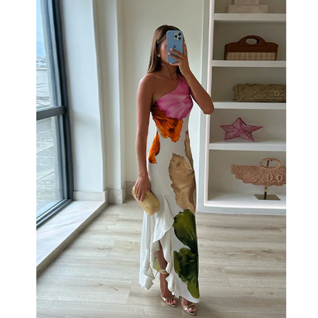 Shana | Women’s Floral One-Shoulder Maxi Dress