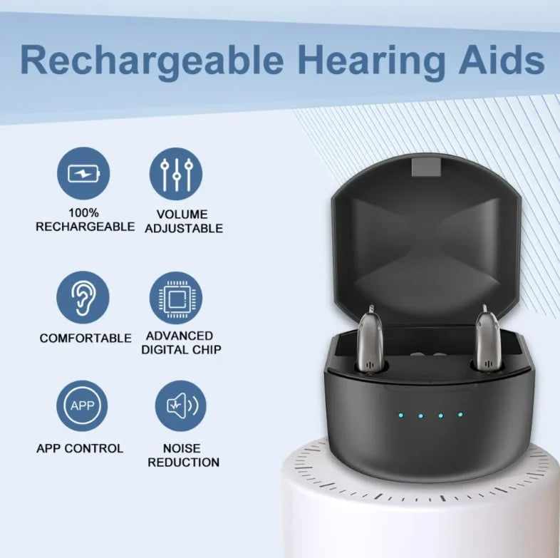 Widersonic | Rechargeable Bluetooth Hearing Aids with Noise Cancellation