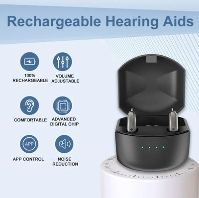 Widersonic | Rechargeable Bluetooth Hearing Aids with Noise Cancellation