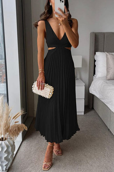 Sanne | Pleated Midi Dress