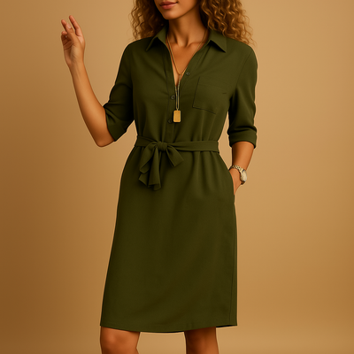 Violeta | Elegant and Versatile Belted Shirt Dress