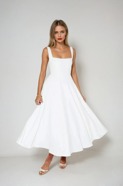 Gwendolyn | Women’s Sleeveless Flared Midi Dress