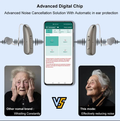 Widersonic | Rechargeable Bluetooth Hearing Aids with Noise Cancellation