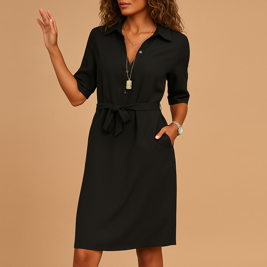Violeta | Elegant and Versatile Belted Shirt Dress