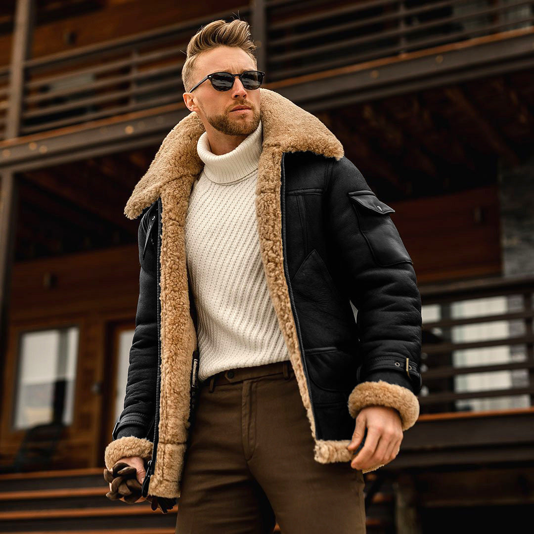 Miggy | Men’s Shearling Aviator Jacket