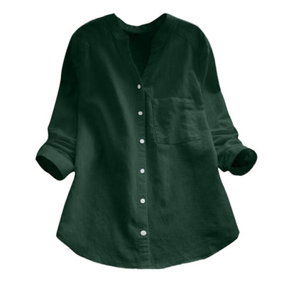 Aloyse | Women’s Linen-Cotton Shirt – Relaxed Fit & Breathable Everyday Comfort