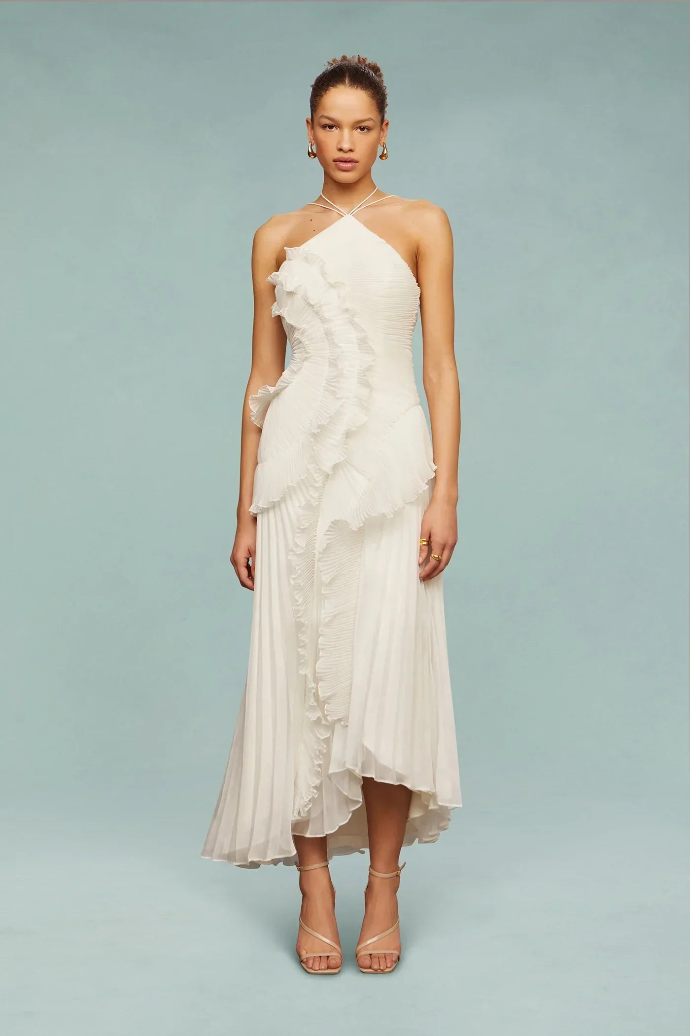 Emma | Women’s Ruffled Pleated Maxi Dress