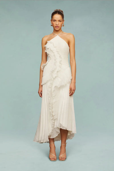 Emma | Women’s Ruffled Pleated Maxi Dress