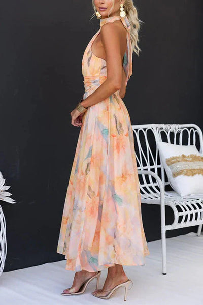 Sandra | Women’s Watercolour Maxi Dress