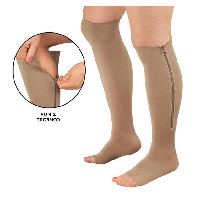 ZipRelief | Zipper Compression Socks 20–30 mmHg for Leg Support & Recovery