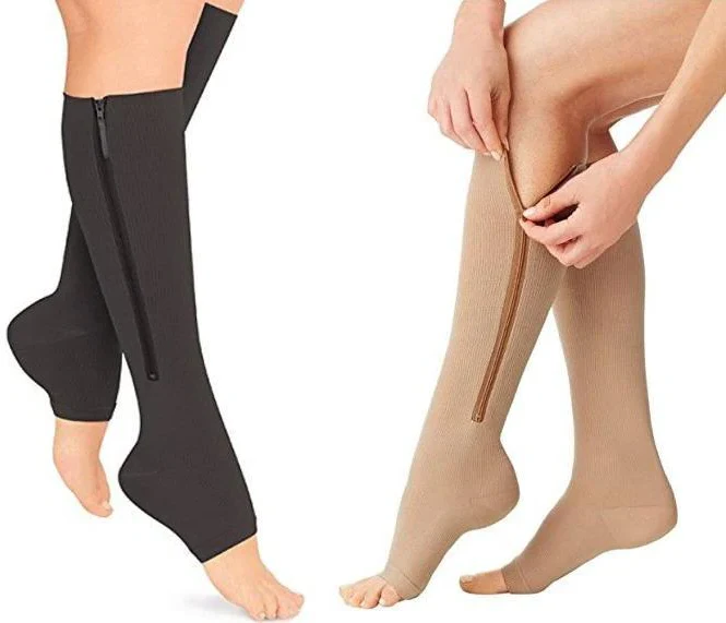 ZipRelief | Zipper Compression Socks 20–30 mmHg for Leg Support & Recovery