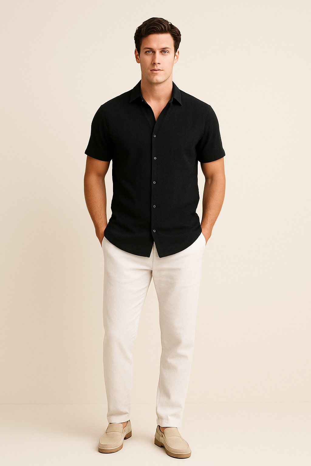 Tom | Casual Button-Down Shirt – Short Sleeve