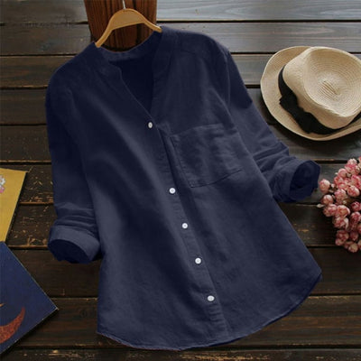 Aloyse | Women’s Linen-Cotton Shirt – Relaxed Fit & Breathable Everyday Comfort