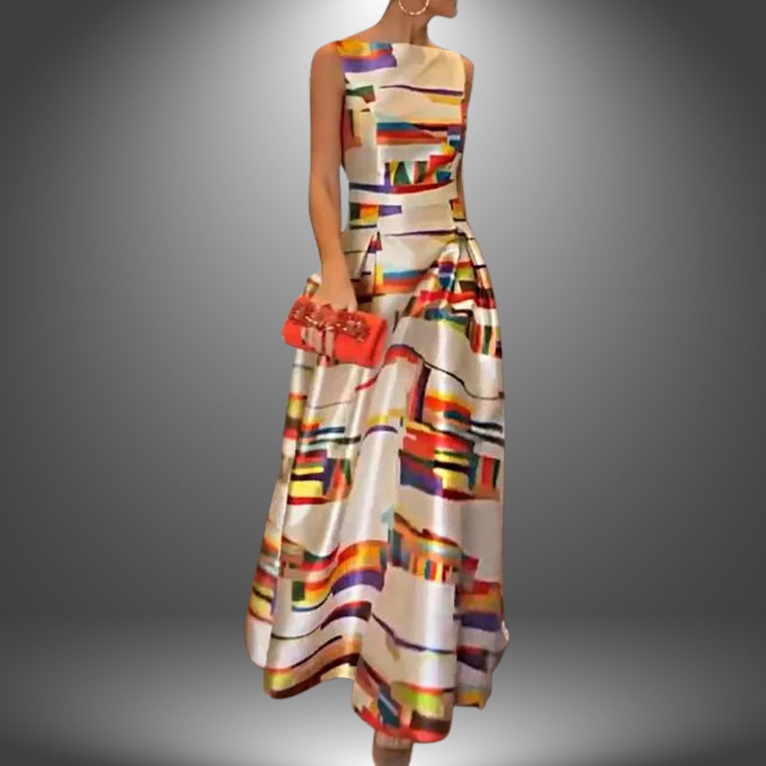 Joelle | Women’s Geometric Print Maxi Dress