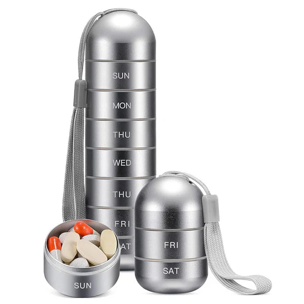 AurumCase | Premium 7-Day Waterproof Aluminium Pill Organizer