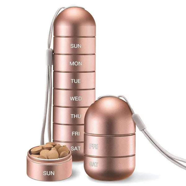 AurumCase | Premium 7-Day Waterproof Aluminium Pill Organizer