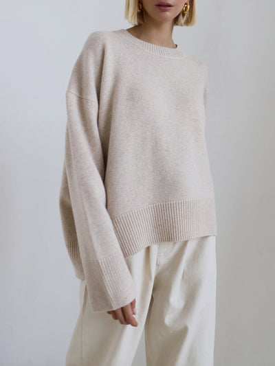 Lulu | Women’s Oversized Crewneck Knit Sweater