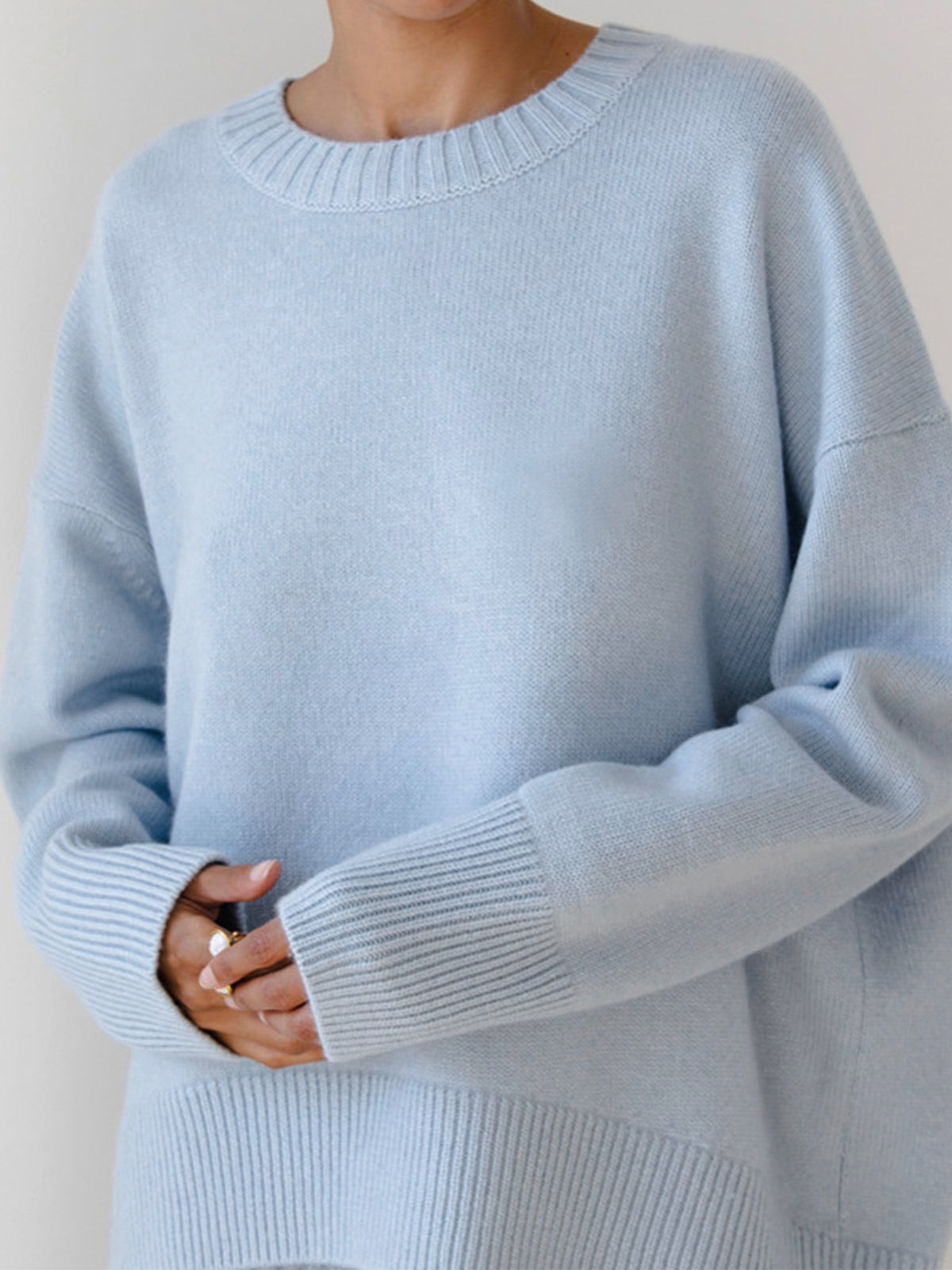 Lulu | Women’s Oversized Crewneck Knit Sweater