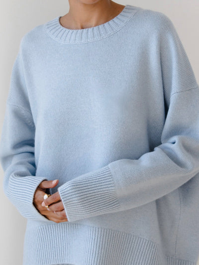 Lulu | Women’s Oversized Crewneck Knit Sweater