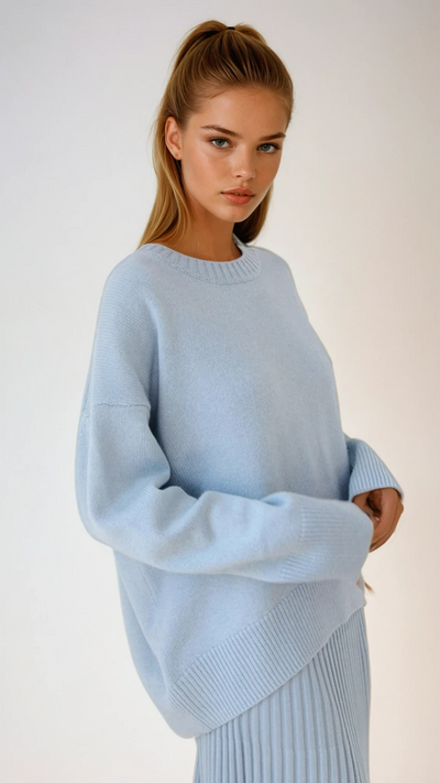 Lulu | Women’s Oversized Crewneck Knit Sweater