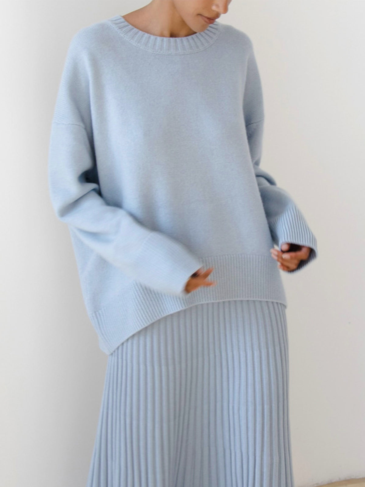 Lulu | Women’s Oversized Crewneck Knit Sweater