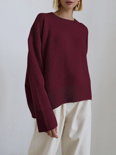 Lulu | Women’s Oversized Crewneck Knit Sweater
