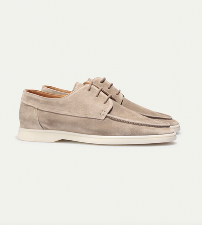 Álvaro | Men’s Suede Moccasin Loafers – Lace-Up Finish & Refined Comfort