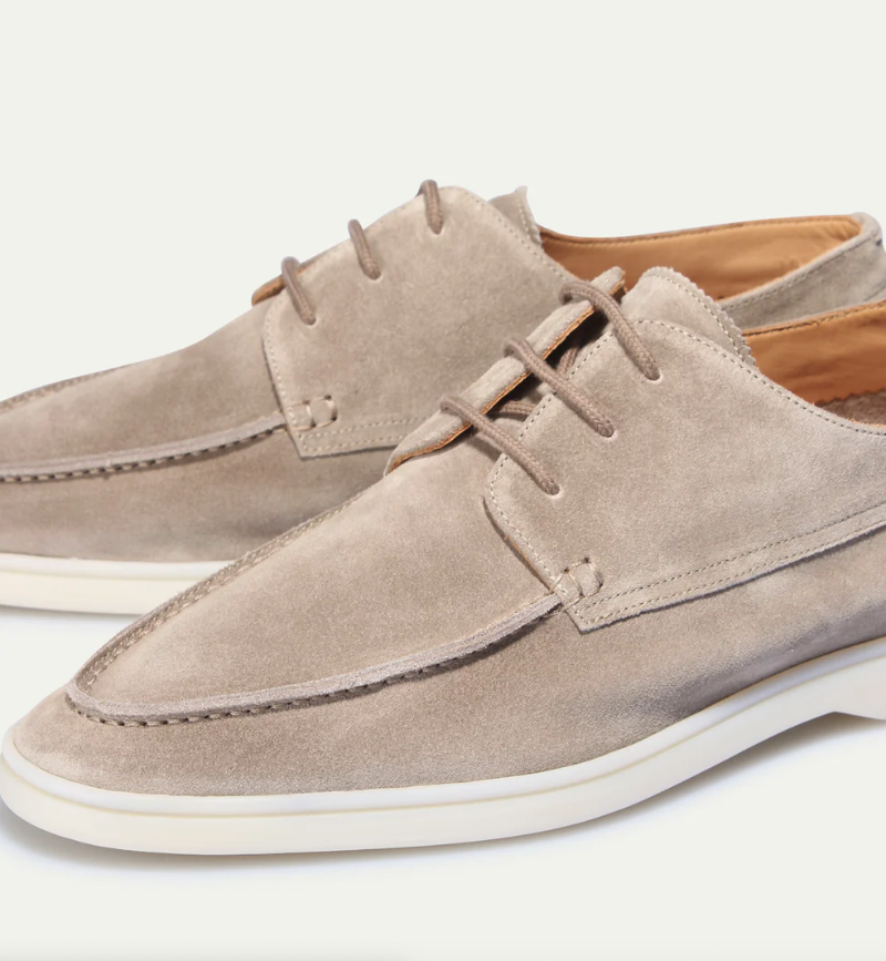 Álvaro | Men’s Suede Moccasin Loafers – Lace-Up Finish & Refined Comfort