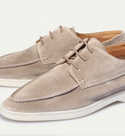 Álvaro | Men’s Suede Moccasin Loafers – Lace-Up Finish & Refined Comfort