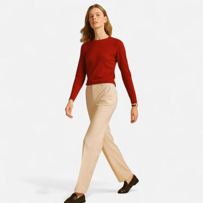 Tatiana | Women’s Merino Wool Sweater – Timeless O-Neck Elegance