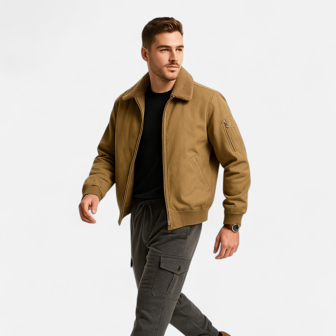 Briggs | Men’s Casual Jacket – Refined Cotton & Lambswool Blend