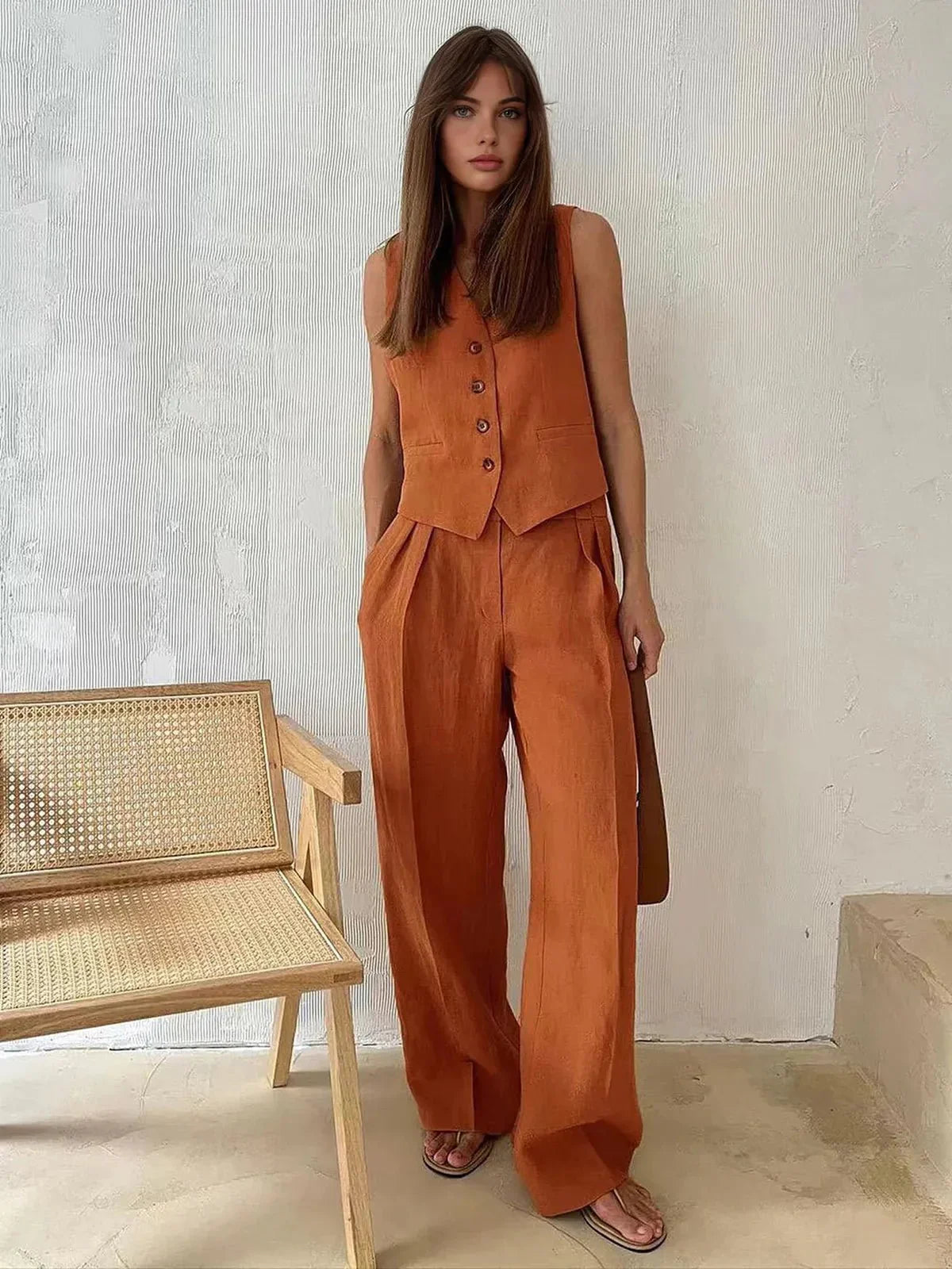 Ayesha | Cotton Linen Two-Piece Set