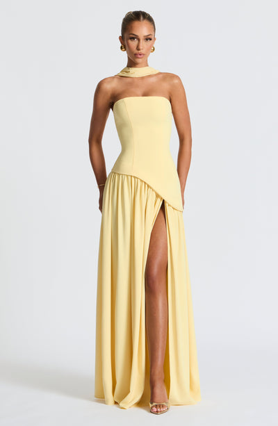 Tessa | Women’s Strapless Front-Slit Maxi Dress