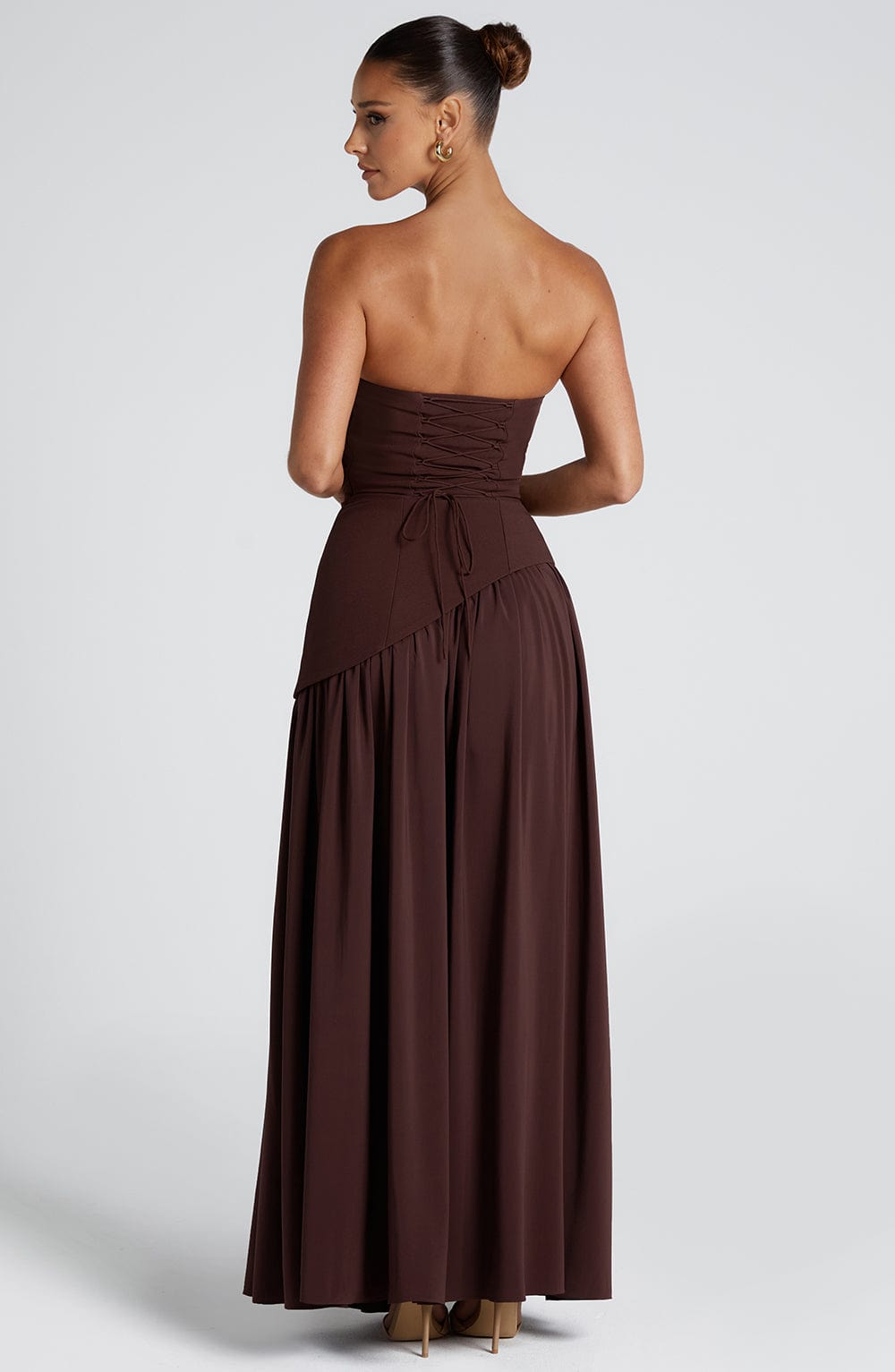Tessa | Women’s Strapless Front-Slit Maxi Dress