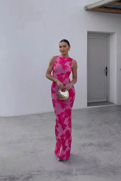 Mariette | Kvinders Broderet Mesh Appliqué Kjole