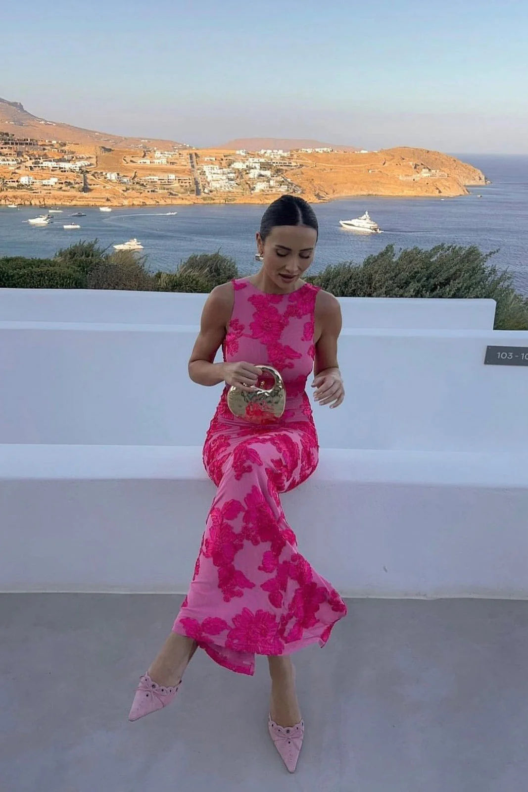 Mariette | Kvinders Broderet Mesh Appliqué Kjole