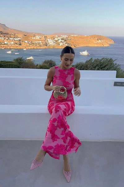 Mariette | Kvinders Broderet Mesh Appliqué Kjole