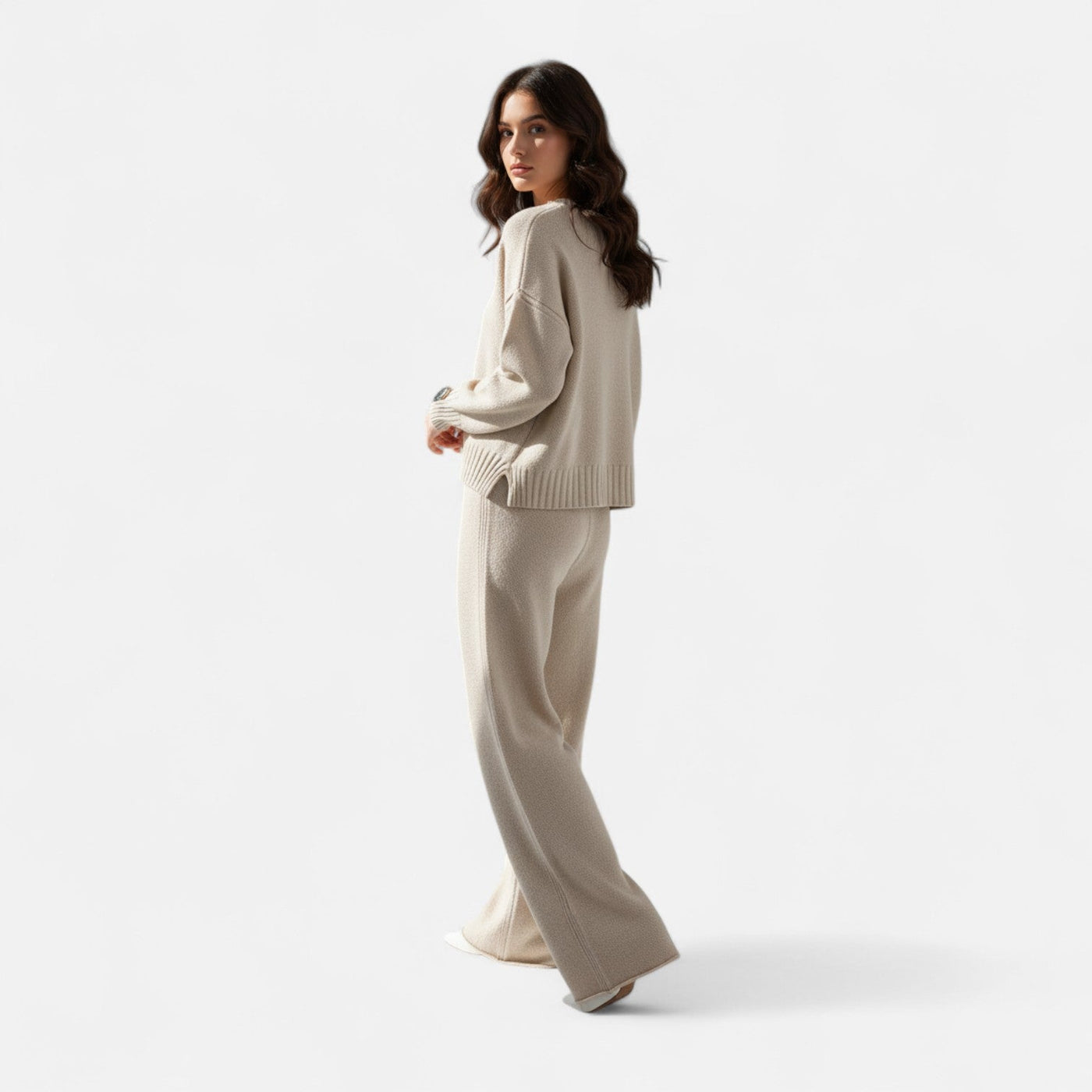 Bellatrix | Women’s Knit Set – Sweater & Wide-Leg Elegance