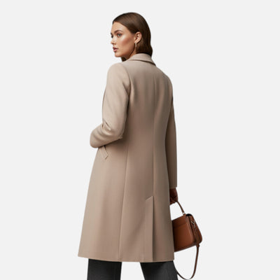 Verity | Women’s Winter Overcoat – Lapel Collar Elegance