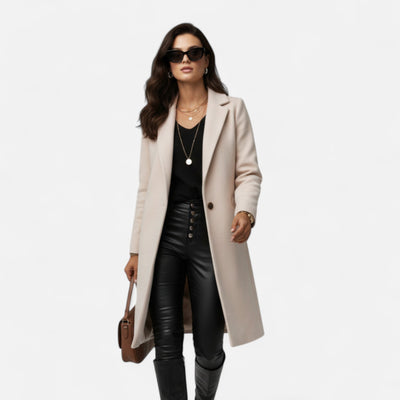 Verity | Women’s Winter Overcoat – Lapel Collar Elegance